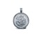 925 Silver Half Size St George Medal Pendant Rope Edge
