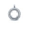925 Silver Half Sovereign Pendant Mount Swirl Design