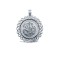 925 Silver Half Size St George Medal Pendant Swirl Design