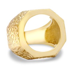 9ct Yellow Heavy Weight Full Sov Octagonal Ring Mount