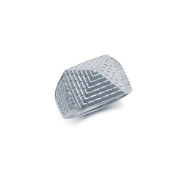 925 Silver Pyramid Ring 15.3mm