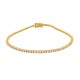 18ct Yellow Gold 1.03ct Claw Set Natural Diamond Line Bracelet