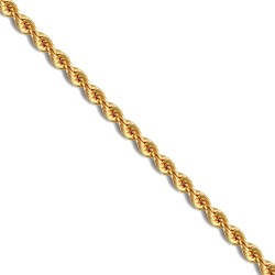 9ct Yellow Gold 4mm Gauge Hollow Rope Chain