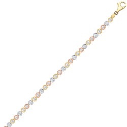 9ct 3 Colour CZ Tennis Bracelet