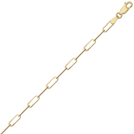9ct Yellow Gold Paperclip 3.0mm Gauge Chain