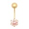 9ct Yellow Gold Cubic Zirconia Belly Bar