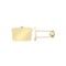 9ct Yellow GoldArt Deco Engine Turned Cufflinks Cut Corners Swivel Back