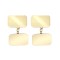 9ct Yellow GoldCut Corners Art Deco Engine Turned Cufflinks Chain Back