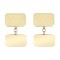 9ct Yellow GoldCut Corners Art Deco Engine Turned Cufflinks Chain Back