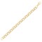 9ct Yellow Gold CZ set and Patterned Belcher 11mm Gauge Chain