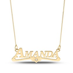 9ct Yellow Gold Personalised Nameplate