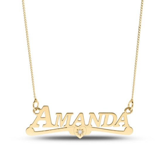 9ct Yellow Gold Personalised Nameplate