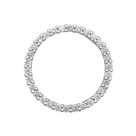 18ct White Gold Natural Diamond Pendant