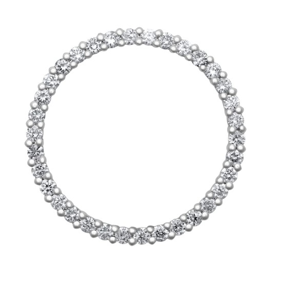 18ct White Gold Natural Diamond Pendant