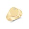 9ct Yellow Gold 0.06cts Diamonds Flush-set Oval Signet Ring