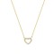 9ct Yellow 0.10ct Natural Diamond Heart Pendant with 16" Chain