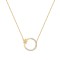 9ct Yellow 0.12ct Circle & Star Natural Diamond Pendant with 16" Chain