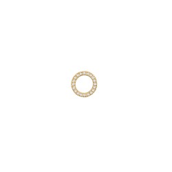9ct Yellow 0.10ct Natural Diamond Slider Circle Pendant