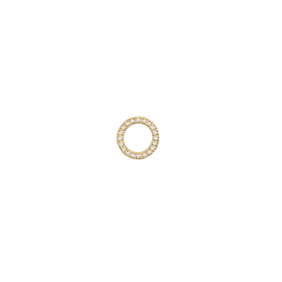 9ct Yellow 0.10ct Natural Diamond Slider Circle Pendant
