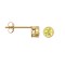 9ct Yellow Rub-over Set Peridot Stud Earrings