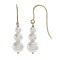 7mm premium quality freshwater pearl trilogy drop Earrings with a 9ct yellow gold Shepherd's Hook fitting.
