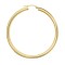 9ct yellow gold 3mm polished round-tube creole Hoop Earrings
