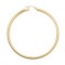 9ct yellow gold 3mm polished round-tube creole Hoop Earrings