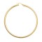 9ct yellow gold 3mm polished round-tube creole Hoop Earrings