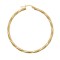 9ct yellow gold 2.5mm round-tube twisted creole Hoop Earrings