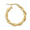 9ct Yellow Double Tubed Polished hoop Earrings