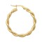 9ct Yellow Double Tubed Polished hoop Earrings