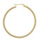 9ct Yellow Ribbed Polished hoop Earrings