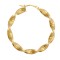9ct Yellow Greek Key hoop Earrings
