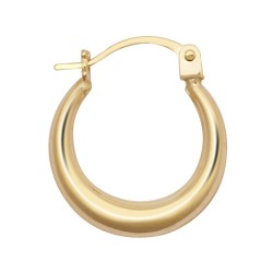 9ct Yellow Graduated Polished Creole Earrings