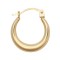 9ct Yellow Graduated Polished Creole Earrings