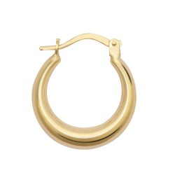 9ct Yellow Graduated Polished Creole Earrings