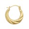9ct Yellow Baby Creole Earrings