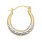 9ct Yellow & White Baby Creole Earrings