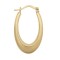 9ct Yellow Oval Shaped Creole Earrings