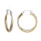 9ct Yellow & White Double Hoop Earrings