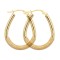 9ct Yellow Plain & Mesh Earrings
