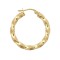 9ct Yellow Polished Slight Twist Hoop Earrings