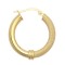9ct Yellow Polished & Mesh Hoop Earrings