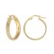 9ct Yellow 3mm Wedding Band Style Hoop Earrings