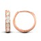 9ct Rose Cz Set Huggie Earrings