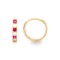 9ct Yellow Ruby & Cz Set Huggie Earrings
