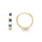 9ct Yellow Sapphire & Cz Set Huggie Earrings