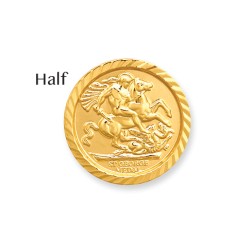 9ct Gold George & Dragon Half Sovereign Size Insert