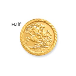 9ct Gold George & Dragon Half Sovereign Size Insert