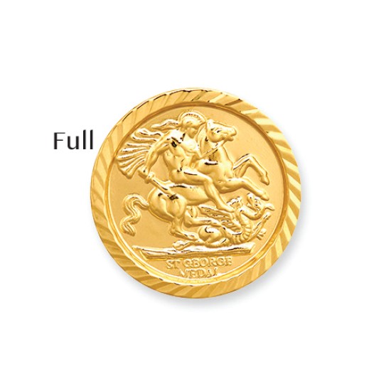 9ct Gold George & Dragon Full SovereignSize Insert